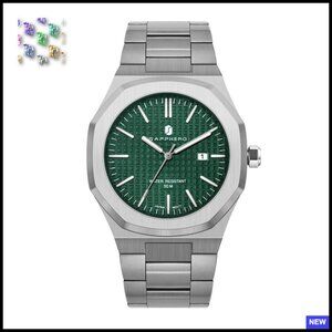 Octagonal Stainless Steel Luminous Watch Classic Elegant Luxury Analog Quartz